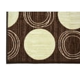 thumbnail image 6 of Custom Size Runner Rug Skid Resistant Contemporary Rug Runner Brown Circles Geometric Cut to Size Roll Runner Rugs By Feet Customize in USA Facility, 6 of 6