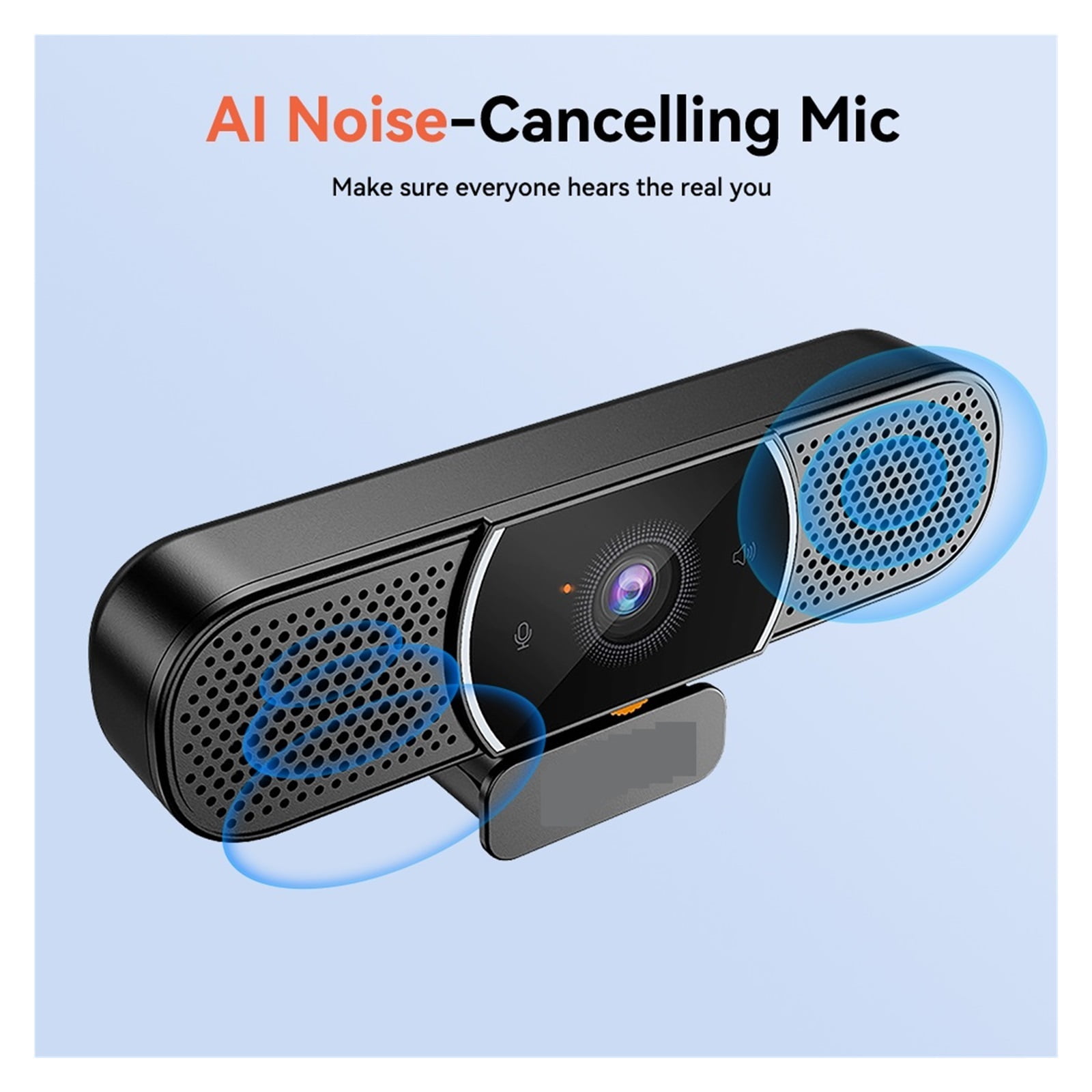 Webcam All-in-One 2K Webcam With AI Microphone Speaker Privacy Cover USB Computer Camera For Conferencing For Conferencing, Live Streaming, Recording ,HD Video