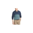 thumbnail image 1 of IZOD Mens Colorblocked Henley Shirt, Blue, Medium, 1 of 1