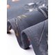 thumbnail image 5 of INSPIRAR CHIC Blusa de Mujer con Volantes Florales, Cuello en V, Mangas Cortas Abullonadas, Talla L, Gris Azul, 5 of 6