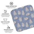 thumbnail image 3 of Honeii Cute Fat Cat print Leather Coaster Set of 4, ideal for safeguarding your furniture from drinks spills and effortless cleanup-Square, 3 of 6