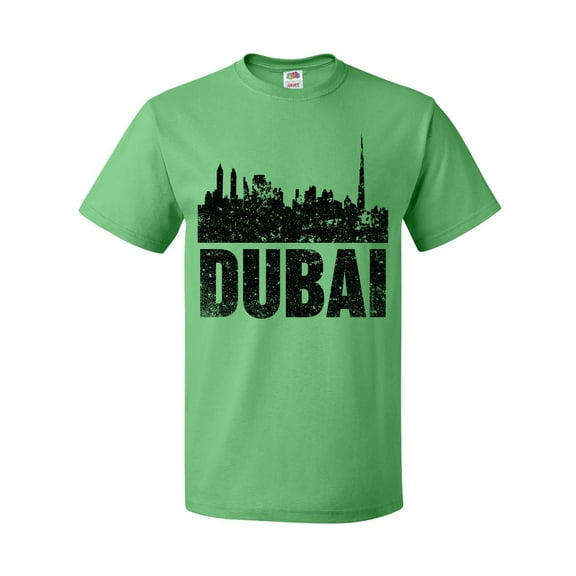 Inktastic Dubai City Skyline with Grunge T-Shirt