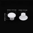 thumbnail image 3 of Uxcell 5mm Dia Clear White Plastic Locking Hole Plug Button Top Flush Type Screw Cap Cover 50 Pack, 3 of 5
