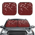 thumbnail image 2 of Zufioo Red Buffalo Plaid Print Folding Car Windshield Sun Visor, Anti-ultraviolet Sun Visor, Suitable for Trucks, Vans Car Accessories-Medium, 2 of 6