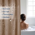 thumbnail image 3 of Yiannan Coffee PEVA Shower Curtain Liner, Rustproof Grommets, Waterproof, 3 Magnets，71x72, 3 of 7
