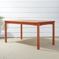 thumbnail image 4 of Renaissance Outdoor Patio Hand-scraped Wood 7-piece Dining Set with Stacking Chairs, 4 of 5