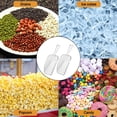 thumbnail image 3 of 6 pinzas multifuncionales de plástico transparente y para tartas, findTop 4 cucharadas de palomitas de maíz, 2 pinzas de plástico transparente, cucharadas para botes, postres, café, frijoles, azúcar, 3 of 5