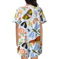 thumbnail image 3 of Bixox Women's Insects and Flowers Printed Pajama Set 2 Piece Lounge Set Top and Shorts Soft Pajamas, Shorts with Pockets, 3 of 7