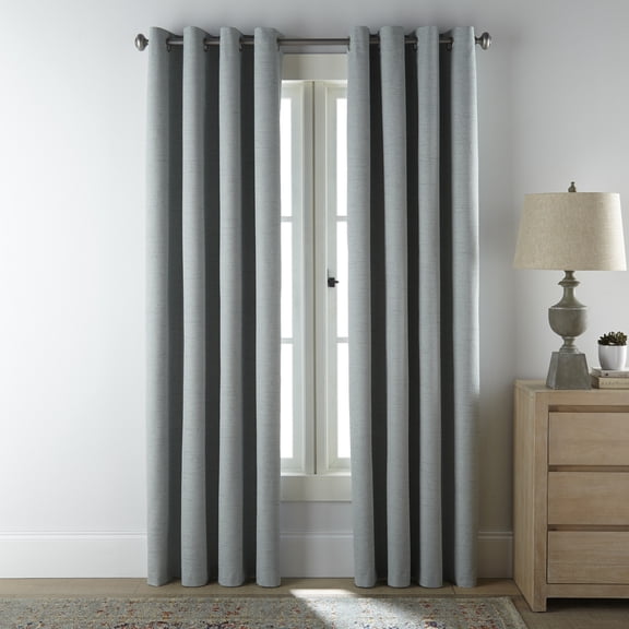 Nanshing Carly Set of 2 Grommet Blackout Curtain Panels, Green, 52" x 84"