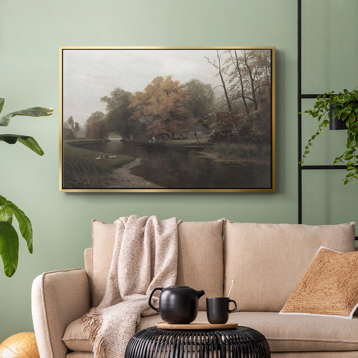 Vintage Landscape-CCCXXVI By Wexford Home Framed in Gold Wood Gallery Wrapped Canvas 17 in. x 25 in.