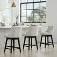 CHITA 26 inch Swivel Bar Stools, Upholstered Counter Height with Full
