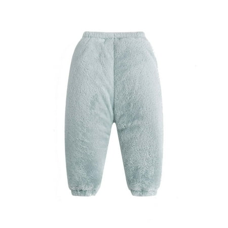 

Toddler Baby Girls Boys Winter Fleece Pants Solid Warm Pants Fall Winter Thick Trousers Casual Thermal Bottoms