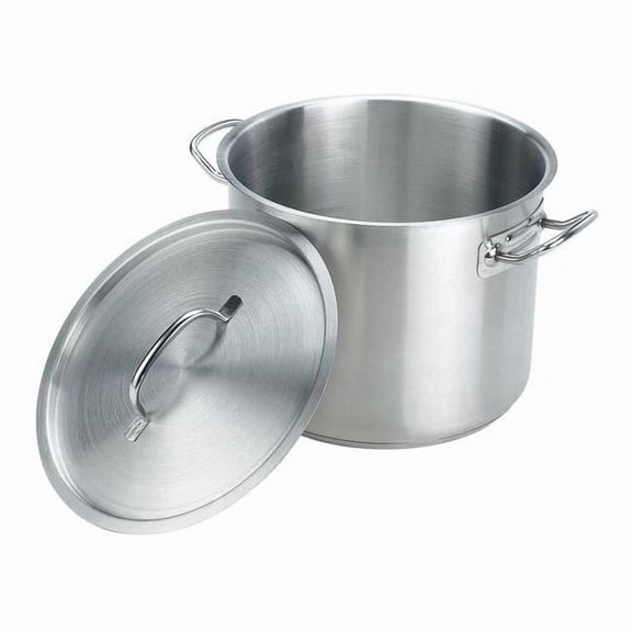 Crestware Stock Pot w/Cover,8 qt,11 In.,SS SSPOT08