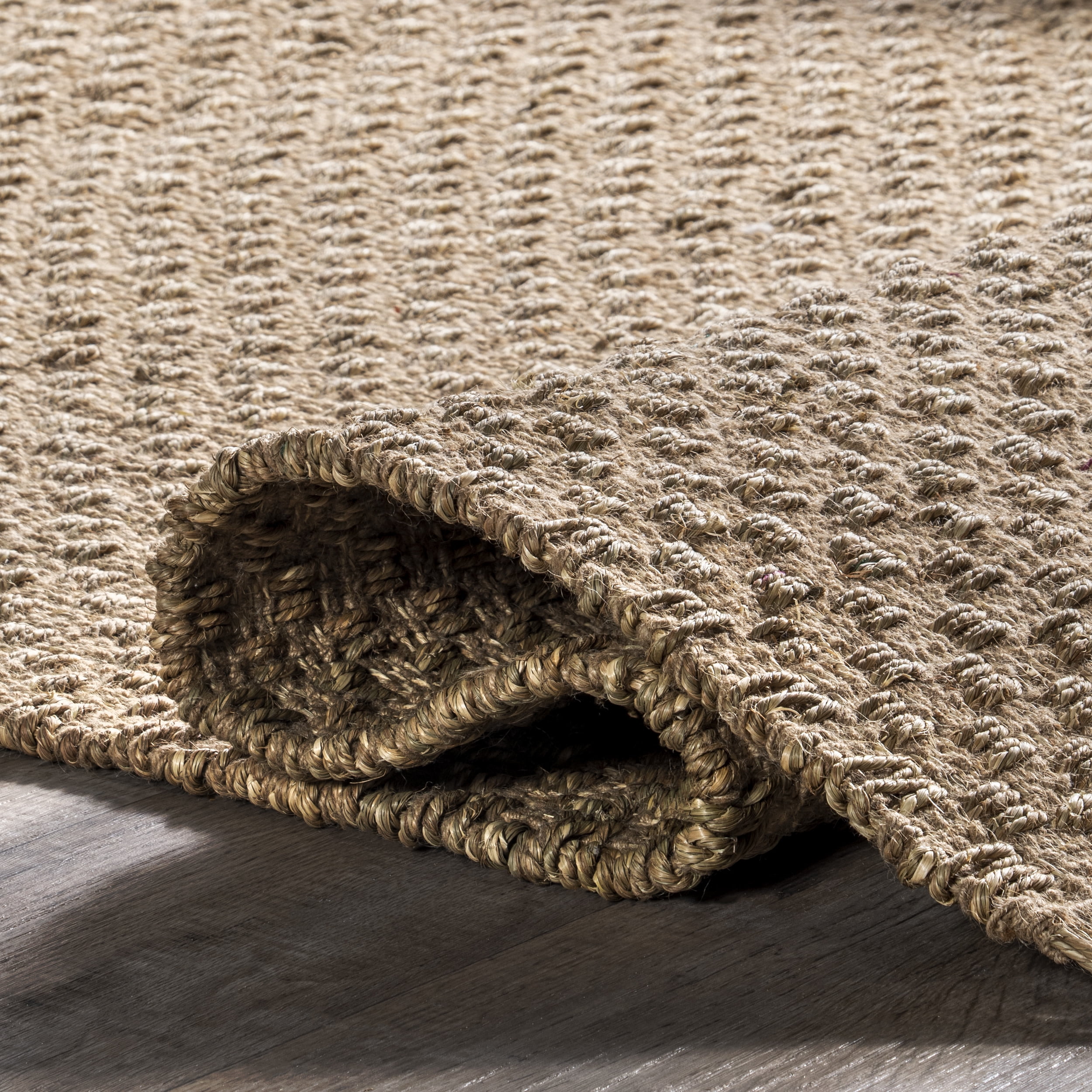 nuLOOM Tanya Casul Seagrass Fringe Area Rug, 5' x 8', Natural