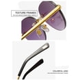 thumbnail image 3 of Gafas de sol clásicas sin montura para mujer, gafas redondas sin montura para hombre, gafas ultraligeras UV400, 3 of 5