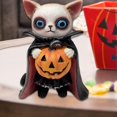 thumbnail image 1 of Estatua de animal para decoración de Halloween, resistente, ingeniosa, para mesa, adorno, figurita para hogar, estantería, sala de estar, interior 7 cm x 6 cm x 10 cm, 1 of 8