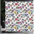 thumbnail image 4 of Ambesonne Penguin Shower Curtain, Winter Cartoon Animal, 69"Wx70"L, Multicolor, 4 of 5