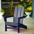 thumbnail image 4 of DuroGreen Aria Adirondack Chair Set Made With All-Weather Tangentwood, 2 Chairs, 1 Side Table, Oversized, High End Patio Furniture for Porch, Lawn, Deck, No Maintenance, Made in the USA, Navy, 4 of 7