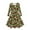 Green, variant on Big Girls Christmas Dresses Kids Trees Deer Print Long Sleeve Party Princess Dress Size 10-13T