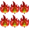 thumbnail image 1 of 6 globos de llama para fiestas temáticas deportivas, moldeables, de papel de aluminio y con forma de fuego, 1 of 8
