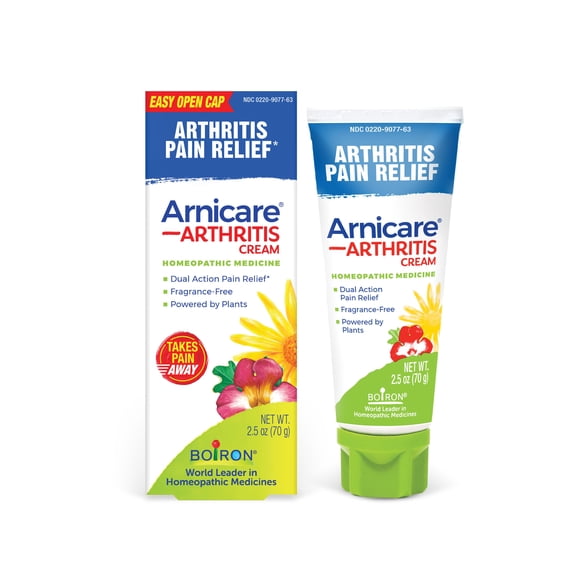 Boiron Arnicare Arthritis Cream with Devil's Claw for Arthritis Pain Relief of Joints, Muscles, Hands or Wrists, Elbow, & Knees, 2.5 oz