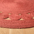 thumbnail image 3 of Jaipur Art And Craft Modern 270x270 CM (9 x 9 Square feet)(105.30 x 105.30 Inch)Red Round Jute AreaRug Carpet throw, 3 of 4