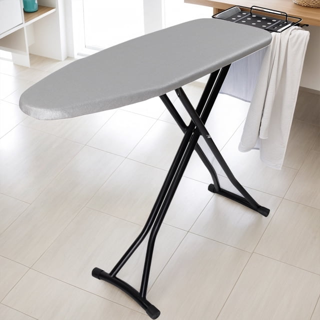 Tabla de planchar con reposo de hierro altura de tablero de planchado reposo de plancha de vapor ajustable con cubierta resistente al calor marco de metal patas sin deslizamiento