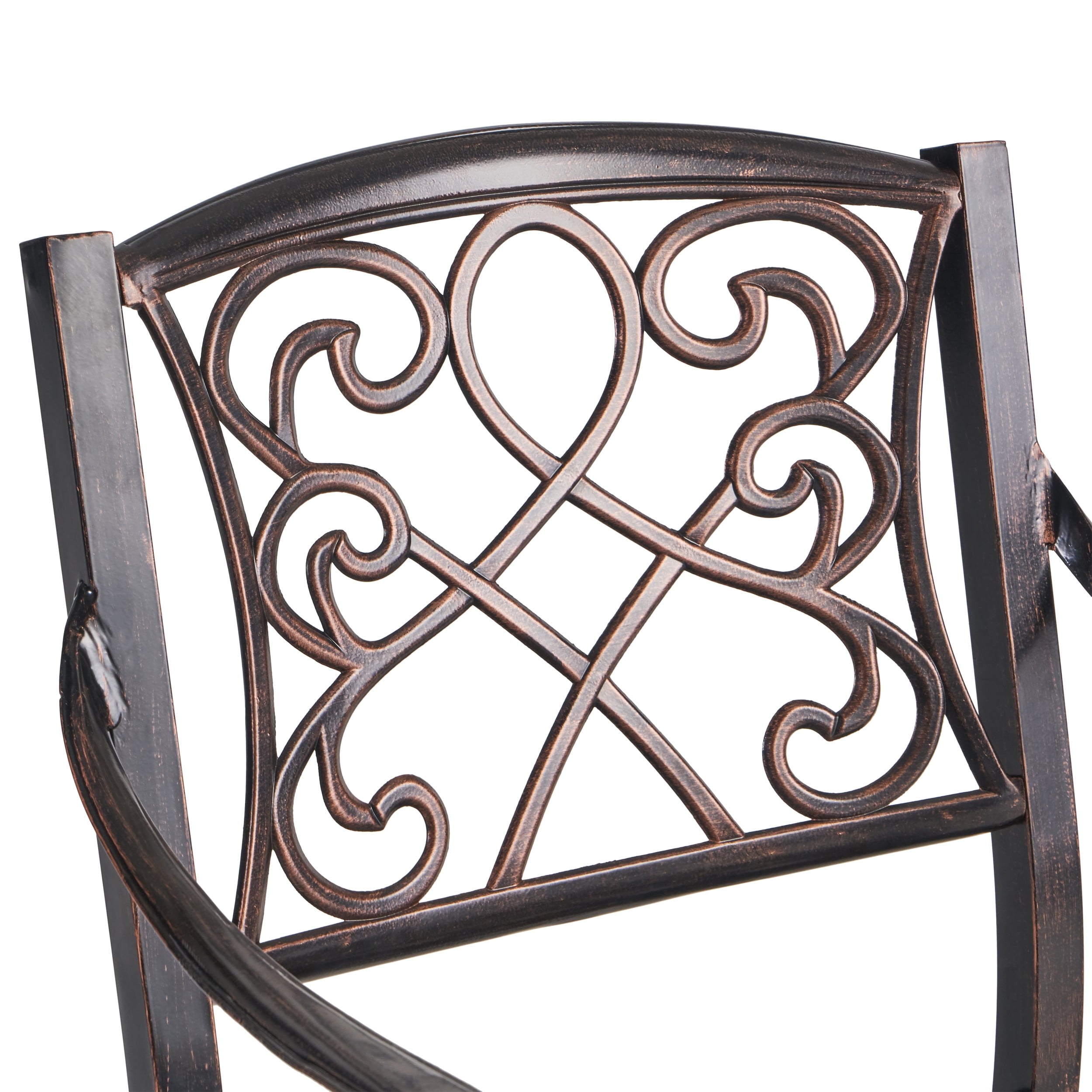 Vance Outdoor 28" Aluminum Barstools, Set of 4, Copper