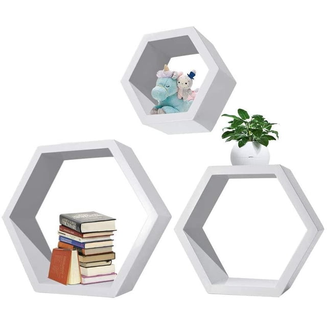 Estantes hexagonales, 3 unidades, blanco Nice Choose 0