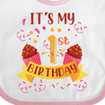 thumbnail image 4 of Inktastic Cupcakes and Confetti 1st Birthday Boys or Girls Baby Bib, 4 of 4