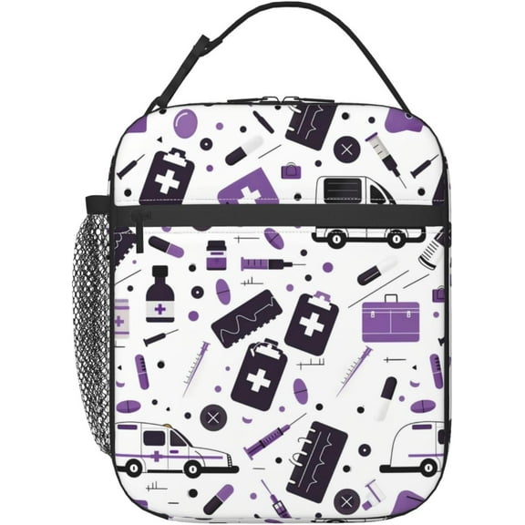 Insulated Lunch Box for Women Men Nurse Lunch Box Reusable Portable Lunch Bag Cooler Tote Durable Lunch Container for Office Picnic Work Travel Hiking