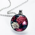thumbnail image 2 of Ink Plants Women's Glass Circular Pendant Necklaces, 2 of 5