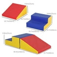 thumbnail image 3 of Soozier 2-Piece Climb and Crawl Activity Soft Play Set, Secure Foam Blocks Playset for Toddler Preschooler Babies Indoor, Activity Structure Play Equipment, Multi-colour, 3 of 10