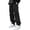 c-6Black30, variant on PIMSSY Men Cargo Pants Drawstring Elastic Waist Casual Baggy Pants Streetwear Pockets Male Leisure Solid Color Slacks For Running Daily Walking