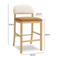 thumbnail image 5 of Pemberly Row Transitional Cognac Performance Velvet Counter Stool, 5 of 5