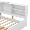 thumbnail image 5 of Euroco Wood Twin Size Daybed with Storage Shelves and Drawers Sofa Bed for Bedroom, White, 5 of 12
