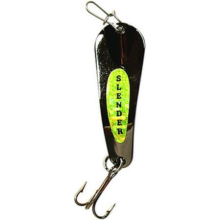 Custom Jigs SL116-P-301 Slender Spoon 1/16-Ounce Black/Chartreuse