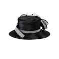 thumbnail image 4 of Chic Headwear Satin Braid Hat w/ Loop Stone Bow - Black, 4 of 4