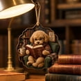 thumbnail image 2 of Reading Animal Christmas Hanging Ornament, Style B, Holiday Tree Decoration for Book Lovers, 2 of 9