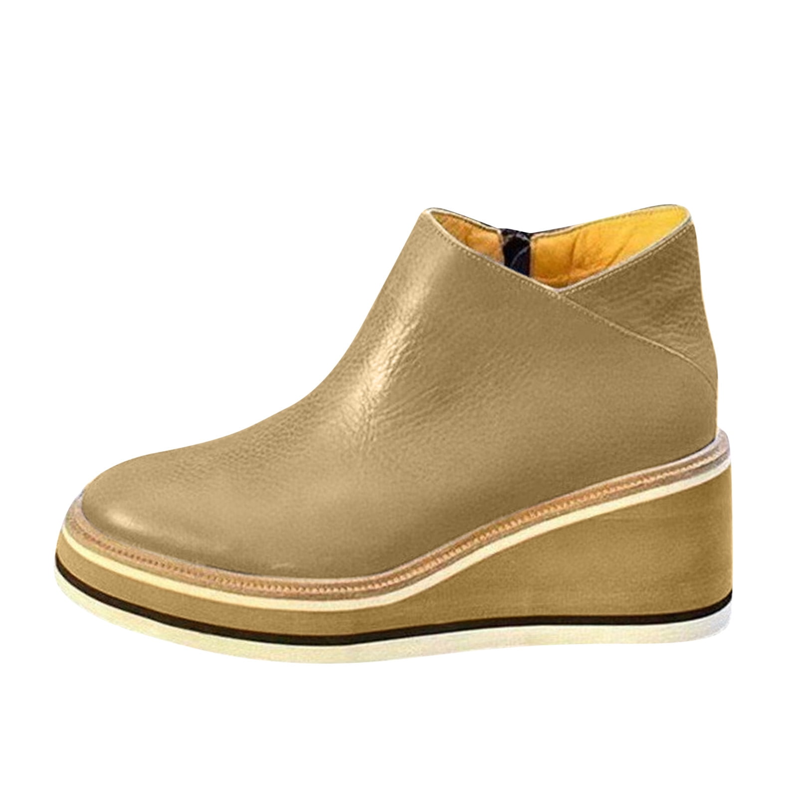 Leather slip on wedge sneakers on sale