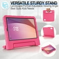 thumbnail image 4 of for Lenovo Tab M9 HD TB-310FU/XU 9 Inch Tablet 2023 case, Shockproof, Silicone Rubber EVA Portable Handle Stand Protective Kids Cover Case for Lenovo Tab M9 HD 2023, Rose, 4 of 5