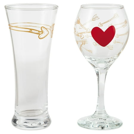 happy hour pilsner and wine glass set by hallmark happy hour pilsner and wine glass set by hallmark