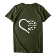 thumbnail image 4 of Delliss Women's Top heart-shaped printed short sleeved T-shirt top Loose Summer Top, 4 of 8