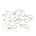 thumbnail image 4 of Brass Hoop Earring Wires Hook Earring Making Findings Lead Free Cadmium Free and Nickel Free Platinum 20~21 Gauge 33x14x0.7~0.8mm Brass, 4 of 4