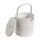 thumbnail image 1 of Cubo de basura para desechos de té, bote de basura para accesorios de mesa de ceremonia, grande, portátil con Blanco, 1 of 9