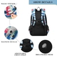 thumbnail image 4 of FORMRS Unisex School Backpack 17" Student Travel Bag with Laptop Compartment, Green Sailboats, 4 of 7