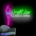 thumbnail image 2 of Handmadetneonsign Weight Loss Clinics Open Neon Sign, Weight Loss Led Sign, Esthetician Logo Wall Art, Clinics Home Wall Decor 77161, 2 of 5