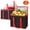 BlackRed, variant on 3 Pack Large Insulated Grocery Shopping Bags Reusable Bag Thermal Zipper Collapsible Tote Cooler Food Transport Hot and Cold for Camping Reusable and Sustainable Black