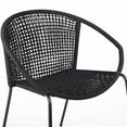 thumbnail image 6 of Snack Indoor Outdoor Stackable Steel Dining Chair with Black Rope - Set of 2, 6 of 8
