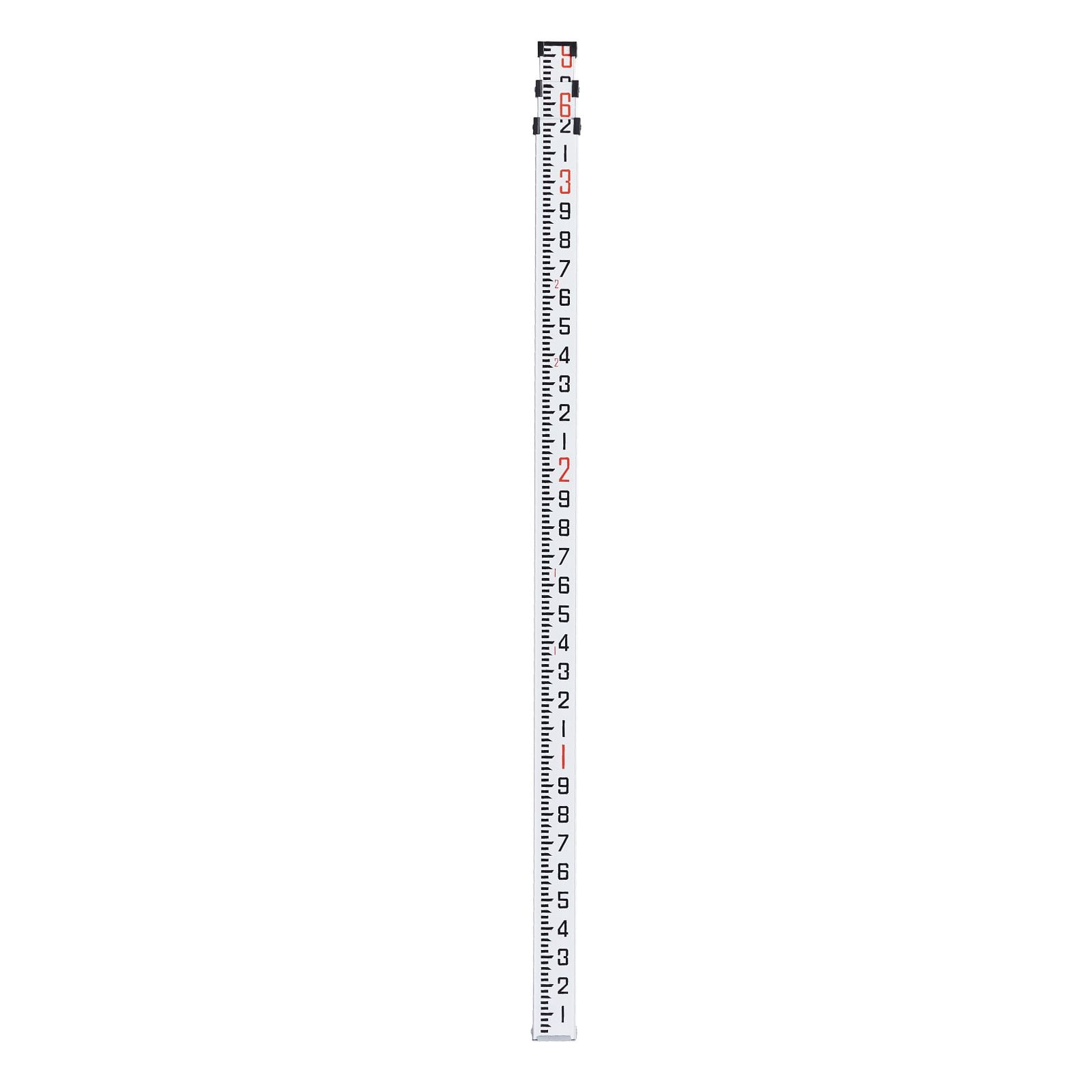 Aluminum Grade Rod, 9-Feet/10ths 3 Sections Telescopic Measuring Rod,Double-Sided Scale 1/10ft Leveling Rod Stick,Aluminum Alloy Survey Rod with Bubble Level&Carrying Bag for Houses,Walls,Floors